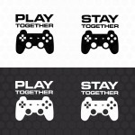 Marškinėliai poroms "Play together" Marškinėliai poroms | Colorbee.lt
